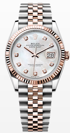 Rolex Datejust 36,39,41 mm 36 mm Steel and Everose Gold 126231-0021